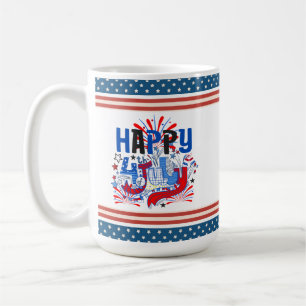 Mug Joyeux 14 juillet Feu d'artifice USA-63261