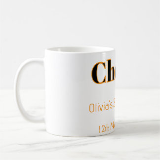 Mug Joyeux 21e anniversaire ajoutez nom date simple mi