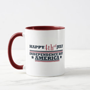 Mug Joyeux 4 juillet fête de l'indépendance Amérique