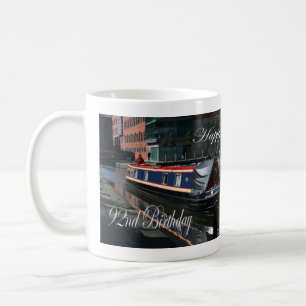 Mug Joyeux 92ème anniversaire bateau de canal