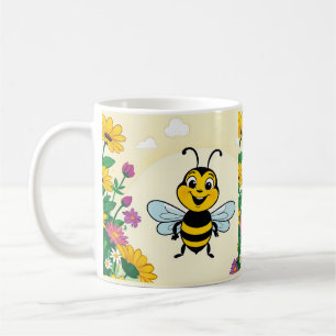 Mug Joyeux Abeille En Fleurs Colorées