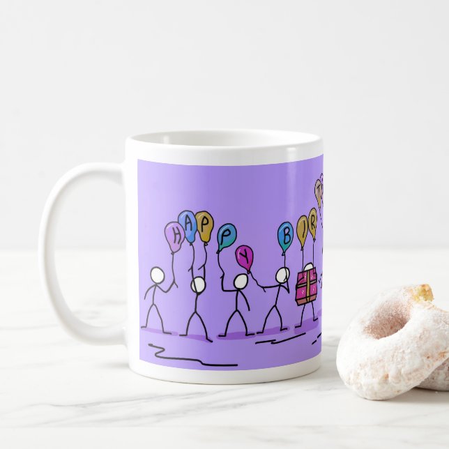 Mug 'Joyeux anniversaire' (Avec donut)