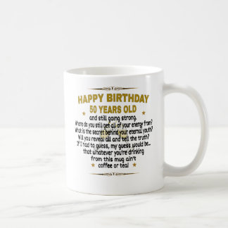 Mug  Joyeux anniversaire 50 ans