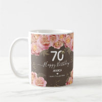 Joyeux anniversaire 70 Parties scintillant Floral