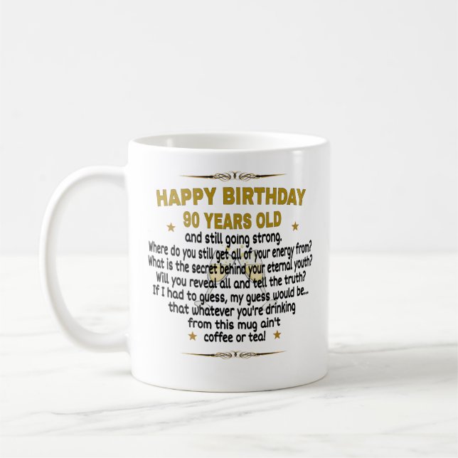 Mug  Joyeux anniversaire 90 ans (Gauche)