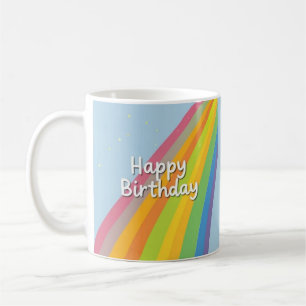 Mug Joyeux Anniversaire Arc-en-Ciel Clair & Coloré