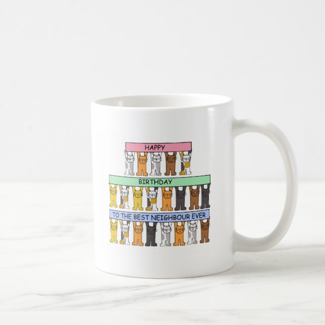 Mug Joyeux anniversaire au meilleur voisin jamais (Droite)