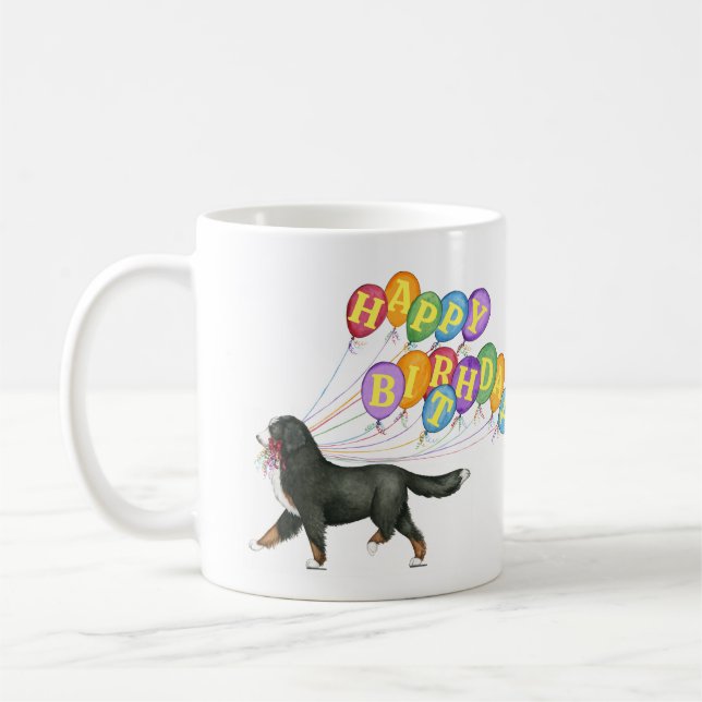 Mug Joyeux anniversaire Bernese Mountain Dog (Gauche)