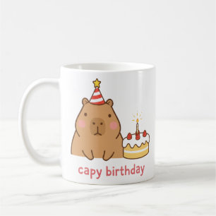 Mug Joyeux Anniversaire Capy Fête Mignonne Capybara