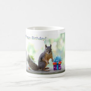 Mug Joyeux anniversaire d'écureuil !