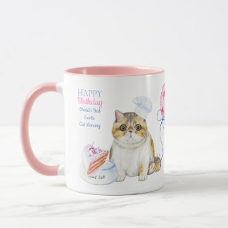 Mug Joyeux anniversaire EXOTIC Cat Maman - Personnalis