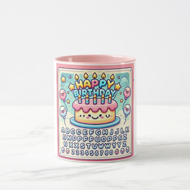 Mug Joyeux Anniversaire Gastronomique délice (Centre)