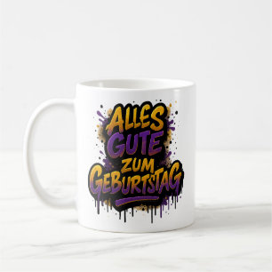 Mug Joyeux anniversaire, graffiti 2