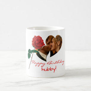 Mug Joyeux anniversaire mari rose rouge sangsue photo 