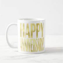 Joyeux anniversaire métallisé or chic stylé