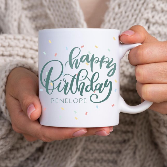 Mug Joyeux anniversaire personnalisé (Personalized Happy Birthday mug, mug with name, birthday mug, custom birthday mug, )