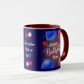 Mug Joyeux anniversaire personnalisez Dark Gift
