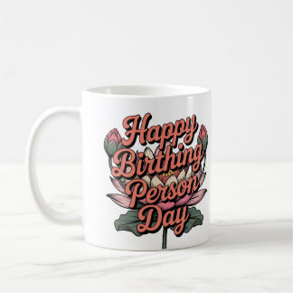 Mug Joyeux anniversaire personne jour Lotus Fleur Retr