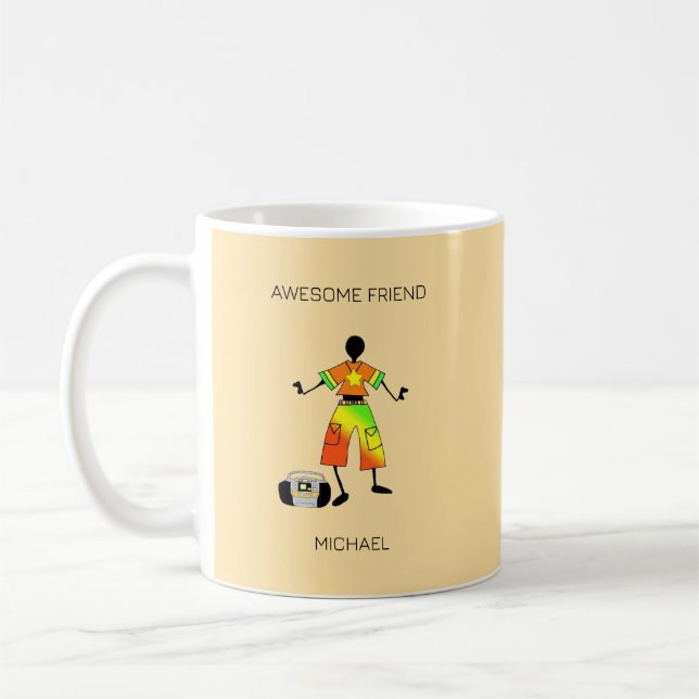 Mug Joyeux Anniversaire, Rythme De Danse Impressionnan (Gauche)