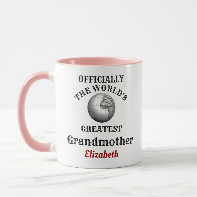Mug Joyeux anniversaire World's Best Grand-mère Ajoute (Gauche)