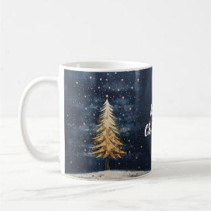 Mug Joyeux arbre d'or de Noël