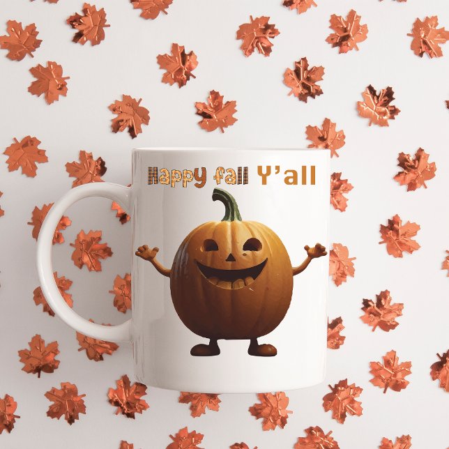 Mug Joyeux automne y'all automne mignon citrouilles mu (Créateur téléchargé)