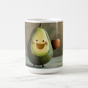Mug Joyeux Avocado jouissant d'une coupe de thé