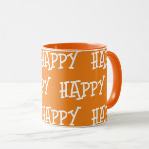 Mug Joyeux blanc orange