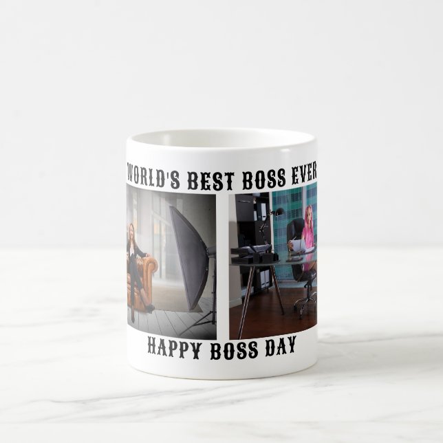 Mug Joyeux Boss Day World's Best Boss Coffee Ceramic (Centre)
