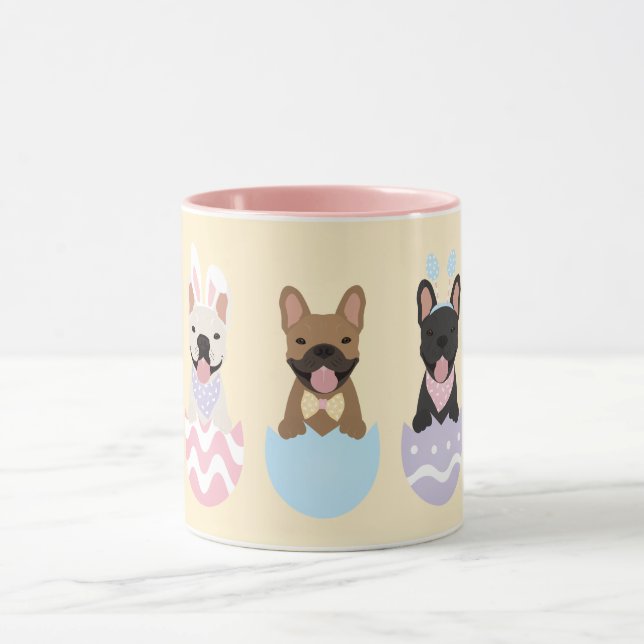 Mug Joyeux Bulldogs français de Pâques (Centre)