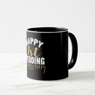 Mug Joyeux cadeau de couple marié pour le 1er Mariage 