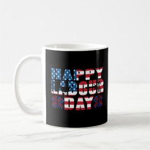 Mug Joyeux cadeau de la fête du travail drapeau améric
