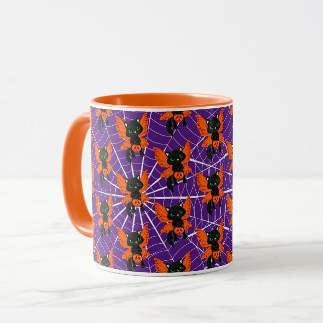 Mug Joyeux chat d'Halloween (Devant gauche)