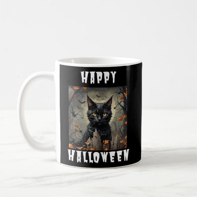 Mug Joyeux chat d'Halloween (Gauche)
