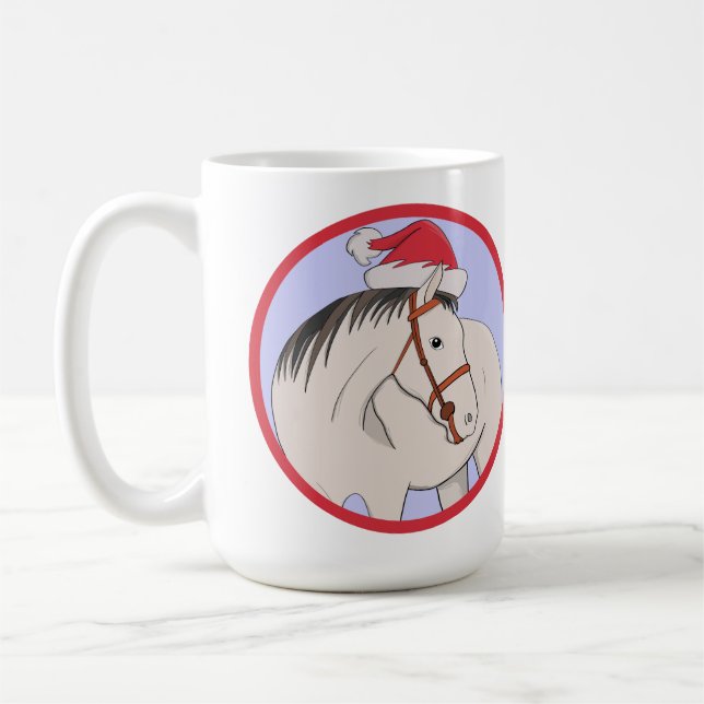 Mug Joyeux Cheval de Noël (Gauche)
