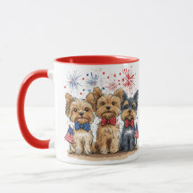 Joyeux Chiens 4 juillet Yorkshire Terrier