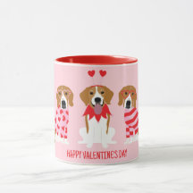 Joyeux Chiens Beagles de la fête des Valentines