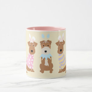 Mug Joyeux Chiens de Terrier gallois de Pâques