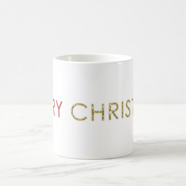 Mug Joyeux Christ dans la Parties scintillant d'or de  (Centre)