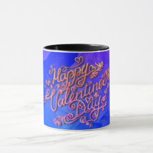Mug Joyeux coeur bleu de la Saint-Valentin