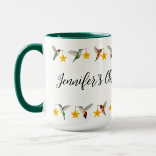 Mug Joyeux colibris de Noël personnalisés