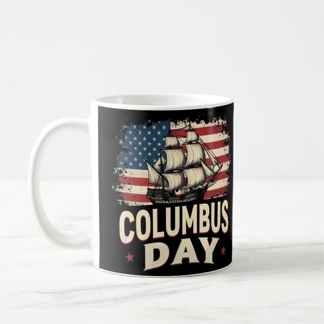 Mug Joyeux Columbus Day of Exploration and Reflection (Gauche)