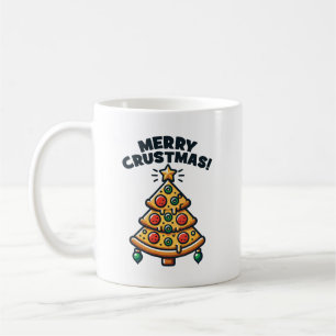 Mug Joyeux Crustmas Pizza Tree - Noël drôle