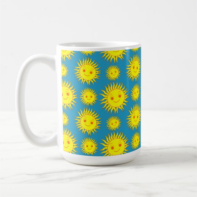 Mug Joyeux dessin de face de soleil (Gauche)