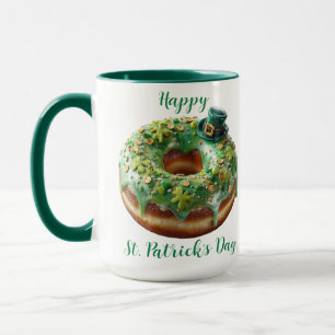 Mug Joyeux donut de la Saint-Patrick avec chapeau de l