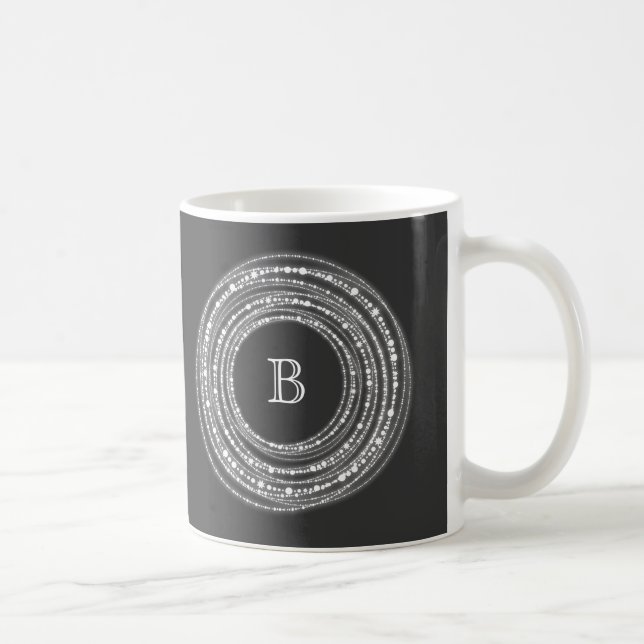 Mug Joyeux Et Lumineux Étincelles Cercles Monogram Hol (Droite)