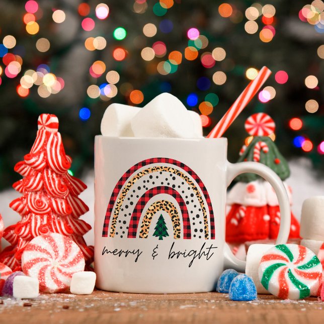 Mug Joyeux et Lumineux Noël Arc-en-ciel (Créateur téléchargé)