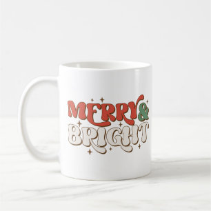 Mug Joyeux et lumineux Noël rétro