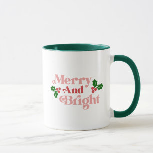 Mug Joyeux et lumineux - Typographie classique de vaca