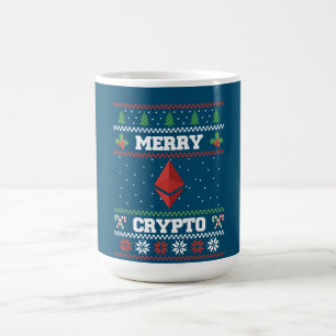 Mug Joyeux Ethereum de Crypto Sweat de Noël moche